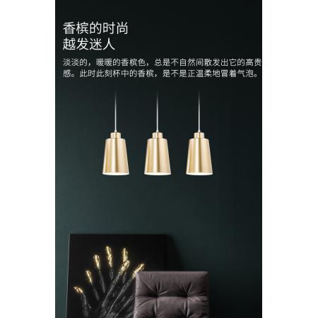 雷士（NVC）現(xiàn)代簡約北歐燈具燈飾 圓形餐廳LED吊燈 北歐臥室吧臺 創(chuàng)意大氣