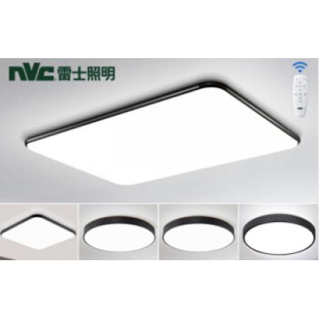 雷士（NVC）led吸頂燈 燈飾燈具 北歐超薄 現(xiàn)代簡約客廳燈臥室書房餐廳燈 遙控調(diào)光燈具套餐 