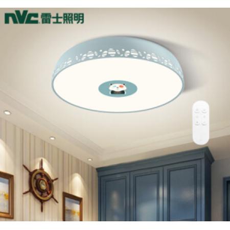 雷士（NVC）LED臥室客廳吸頂燈 兒童房溫馨創(chuàng)意燈具燈飾 卡通小熊兒童燈 智能遙控?zé)o極調(diào)光 藍(lán)色 