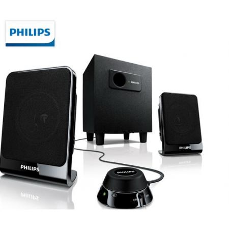 飛利浦（PHILIPS）SPA1312 電腦音箱臺(tái)式筆記本音響低音炮家用2.1桌面音箱 重低音