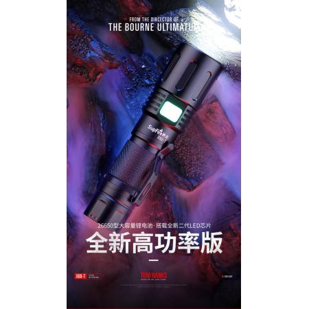 神火（supfire） X60-T強光手電筒 變焦遠射USB充電式 家用便攜 戶外騎行燈