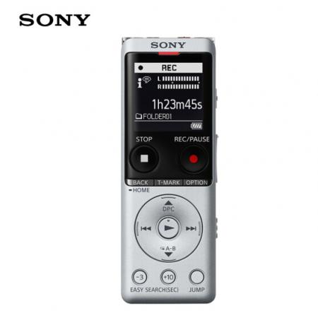 索尼（SONY）錄音筆ICD-UX575F 16GB 銀色 智能降噪升級款 專業(yè)線性錄音棒 商務(wù)學(xué)習(xí)采訪支持內(nèi)錄