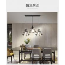 雷士（NVC）北歐現(xiàn)代簡約圓形餐廳燈臥室吧臺創(chuàng)意幾何大氣3頭餐廳燈具