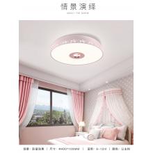 雷士（NVC）LED臥室客廳吸頂燈 兒童房溫馨創(chuàng)意燈具燈飾 卡通小熊兒童燈 智能遙控無極調(diào)光 粉色