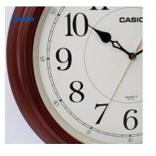 卡西歐（CASIO）IQ-121S-5PF  實木靜音掛鐘