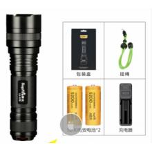 SupFire神火L6超強光手電筒可充電26650超亮遠射LED便攜小家用T6戶外氙氣燈防水超長續(xù)航 L6-5瓦+2節(jié)5200毫安電池+充電器