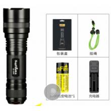 SupFire神火L6超強(qiáng)光手電筒可充電26650超亮遠(yuǎn)射LED便攜小家用T6戶外氙氣燈防水超長續(xù)航 L6-10瓦+1節(jié)3700毫安電池+充電器