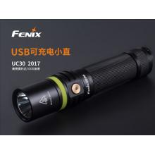菲尼克斯Fenix小直筒強光遠射手電筒 家用充電手電筒 UC30黑色升級款1000流明