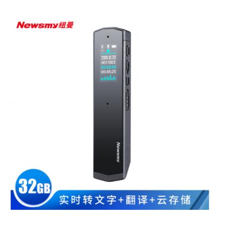紐曼Newsmy AI智能錄音筆i03 免費(fèi)語(yǔ)音轉(zhuǎn)文字 32G+云存儲(chǔ) 聲文速記 同傳翻譯 專業(yè)級(jí)降噪 會(huì)議錄音 太空灰