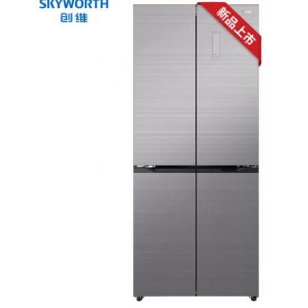 創(chuàng)維（SKYWORTH）419升冰箱雙開門 十字多門 變頻節(jié)能靜音 風(fēng)冷無霜 凈味保鮮 彩晶玻璃面板 BCD-419WXGP