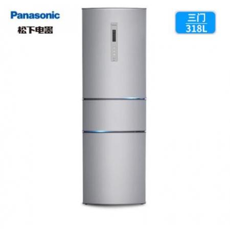 松下(Panasonic)NR-TC33WP1-S 318升自由變溫室 微凍保鮮三門風(fēng)冷變頻無霜冰箱