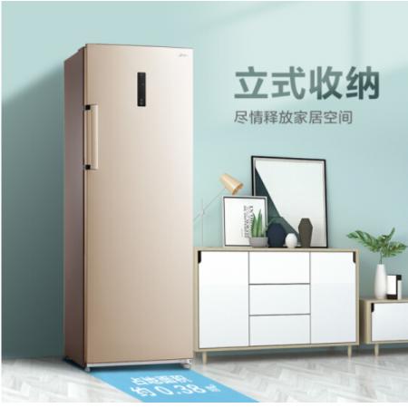 美的(Midea) 240升 分區(qū)大抽屜防串味家用立式冷柜 小冰箱冰柜 BD/BC-240WE