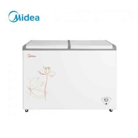 美的(Midea)271升  雙箱雙溫冷柜 蝶形門側(cè)掀門 左冷藏右冷凍 白色 BCD-271VMQ