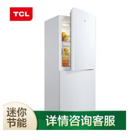 TCL 163升 小型雙門電冰箱 迷你節(jié)能 小冰箱 冰箱小型便捷 HIPS環(huán)保內(nèi)膽（芭蕾白）BCD-163KF1
