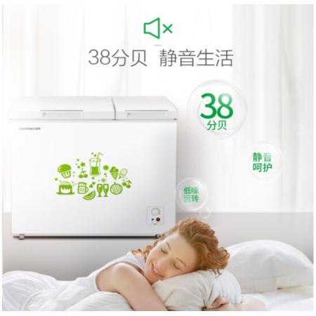 容聲(Ronshen) 208升 冰柜冷藏冷凍雙溫雙箱冷柜 一級(jí)能效 大容量臥式 BCD-208MS/A