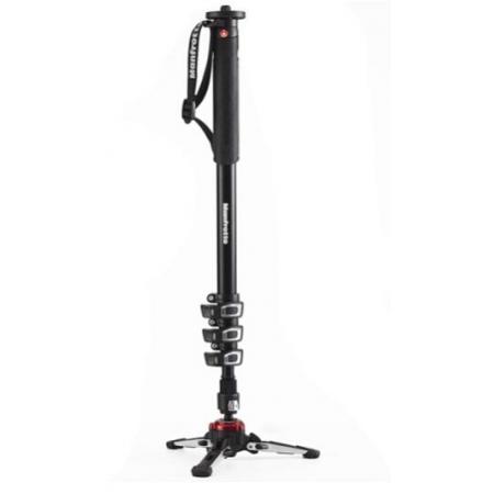 曼富圖（Manfrotto）MVMXPROA4 XPRO PLUS 4節(jié)鋁合金攝像獨(dú)腳架帶液壓底座