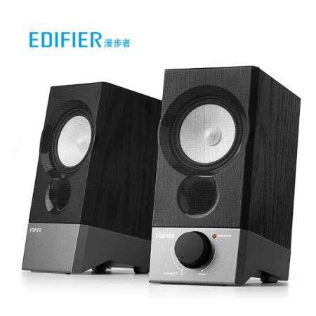 漫步者（EDIFIER）R19U 木質(zhì)純音2.0迷你桌面音響 電腦音箱 黑色