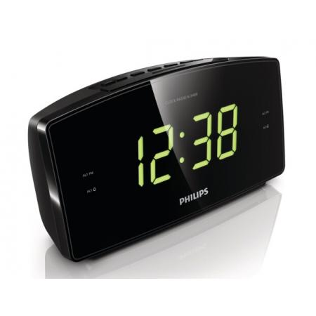 飛利浦（PHILIPS） AJ3400 時鐘收音機(jī) FM 大顯示屏 雙重鬧鐘 重復(fù)鬧鈴 定時關(guān)機(jī) 黑色