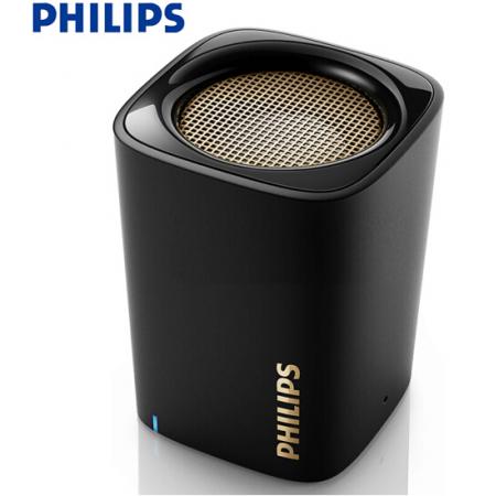 飛利浦(PHILIPS)BT100B 音樂(lè)精靈 無(wú)線(xiàn)藍(lán)牙音箱 便攜迷你口袋音箱 車(chē)載防滑 手機(jī)/電腦小音響 低音炮 黑色 