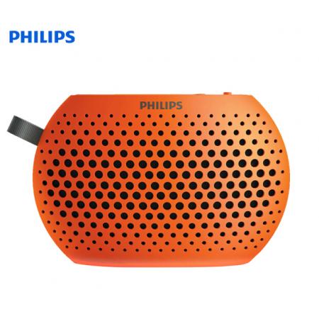 飛利浦(PHILIPS) SBM100 ORG 插卡音箱 口袋迷你便攜小音響 音樂(lè)MP3外響播放器 FM收音機(jī)老人聽?wèi)?橙色