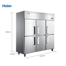 海爾 Haier 商用不銹鋼六門廚房冰箱 立式雙溫冰柜冷柜 SL-1450C3D3