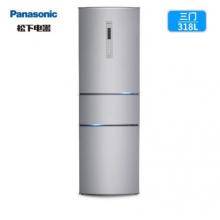 松下(Panasonic)NR-TC33WP1-S 318升自由變溫室 微凍保鮮三門風(fēng)冷變頻無霜冰箱
