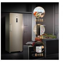 海爾（Haier）228升立式風(fēng)冷無霜全溫區(qū)防串味冷藏小冰箱 炫金外觀智能電腦溫控冷柜冰柜 BD-228WL