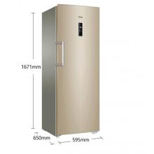 海爾（Haier）228升立式風(fēng)冷無霜全溫區(qū)防串味冷藏小冰箱 炫金外觀智能電腦溫控冷柜冰柜 BD-228WL