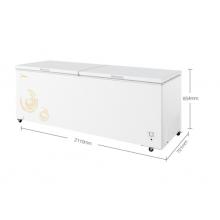 美的(Midea)719升 雙頂開商用冰柜 冷凍冷藏轉(zhuǎn)換冷柜 臥式冰箱(星辰金) BD/BC-719DKM(E) 