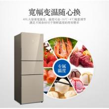 松下（Panasonic）255升風(fēng)冷無霜三門冰箱 銀離子抗菌裝置 -3℃微凍保鮮 金色玻璃面板 NR-C281WG-N