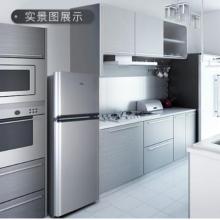 TCL 118升 小型雙門電冰箱 LED照明 迷你 小冰箱 冰箱小型便捷 節(jié)能靜音（閃白銀） BCD-118KA9