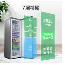 容聲(Ronshen) 252升 風(fēng)冷無霜冰柜 立式冷凍柜  電腦控溫 一級能效BD-252WY