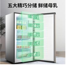 容聲(Ronshen) 146升 冰柜 立式冷凍柜 分層大抽屜一級能效 BD-146RS
