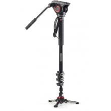 曼富圖（Manfrotto）MVMXPRO500 XPRO PLUS 4節(jié)攝像獨腳架 帶液壓云臺和液壓底座