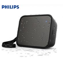 飛利浦(PHILIPS)BT110B 音樂魔盒 藍(lán)牙音箱 防水便攜迷你音響 手機(jī)/電腦外響 低音炮 戶外運(yùn)動(dòng) 免提通話 黑色