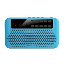 飛利浦(PHILIPS) SBM120 BLU 插卡音箱 便攜小音響 音樂(lè)MP3外響播放器 FM收音機(jī) 藍(lán)色