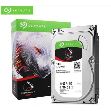 希捷(Seagate) NAS硬盤 1TB 64MB 5900轉 PMR CMR垂直磁記錄 網絡存儲 SATA 希捷酷狼IronWolf ST1000VN002