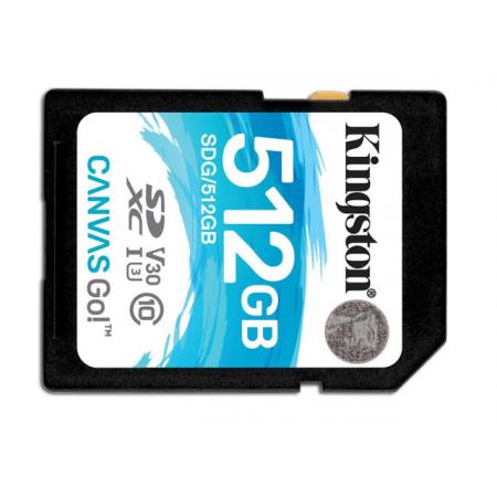 金士頓（Kingston）SD卡高速   內存大卡class10 U3 V30 512G(SDHC讀取90M/s 寫入45M/s）