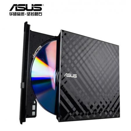 華碩(ASUS) 8倍速 外置DVD刻錄機 移動光驅(qū) 支持USB/Type-C接口 (兼容蘋果系統(tǒng)/SDRW-08U9M-U)-黑色