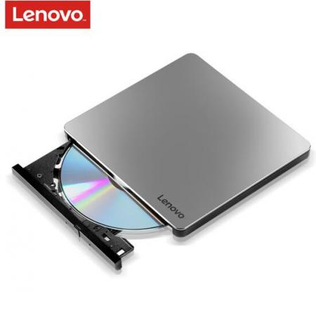 聯(lián)想（Lenovo）8倍速 鋁合金Type-C/USB外置光驅(qū) 外置DVD刻錄機(jī) 移動(dòng)光驅(qū) Windows/MAC系統(tǒng)/DB85（銀黑色）
