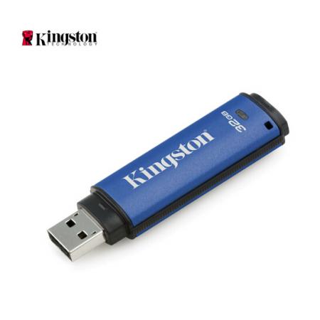 金士頓（Kingston）32G USB3.0 U盤 DTVP30 256位AES專業(yè)硬件金屬加密 雙重數(shù)據(jù)保護