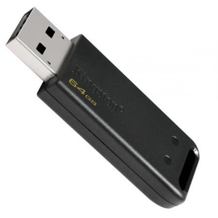 金士頓（Kingston）USB2.0 DT20電腦系統(tǒng)優(yōu)盤商務(wù)辦公汽車載高速U盤 黑色時尚64G