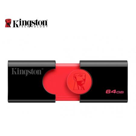 金士頓（Kingston）u盤 USB3.1 DT106系統(tǒng)投標車載高速U盤優(yōu)盤 黑紅款 精英版 64G