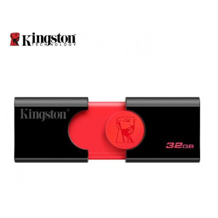 金士頓（Kingston）u盤 USB3.1 DT106系統(tǒng)投標(biāo)車載高速U盤優(yōu)盤 黑紅款 精英版 32G