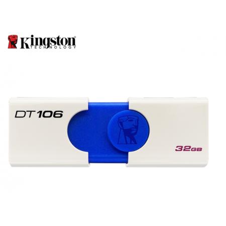 金士頓（Kingston）u盤 USB3.1 DT106系統(tǒng)投標(biāo)車載高速U盤優(yōu)盤 藍(lán)白款 青春版 32G