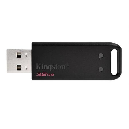 金士頓（Kingston）USB2.0 DT20電腦系統(tǒng)優(yōu)盤商務(wù)辦公汽車載高速U盤 黑色時尚32G