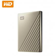 西部數據(WD)2TB Type-C移動硬盤My Passport Ultra2.5英寸 金色(硬件加密 自動備份)WDBC3C0020BGD