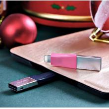 閃迪 (SanDisk)128GB Lightning USB3.0  U盤 iXpand欣享 粉色 手機電腦兩用 MFI認證