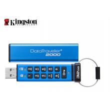 金士頓（Kingston）u盤 USB3.1 DT2000數(shù)字按鍵加密U盤自毀防復制防泄密優(yōu)盤 256位AES硬件加密 32G