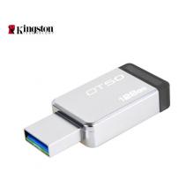 金士頓（Kingston）128GB USB3.1 U盤 DT50 黑色 金屬外殼 無蓋設(shè)計(jì)